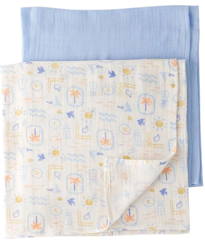 image for Carter's Set 2 paturele de muselina Swaddle Blankets foto