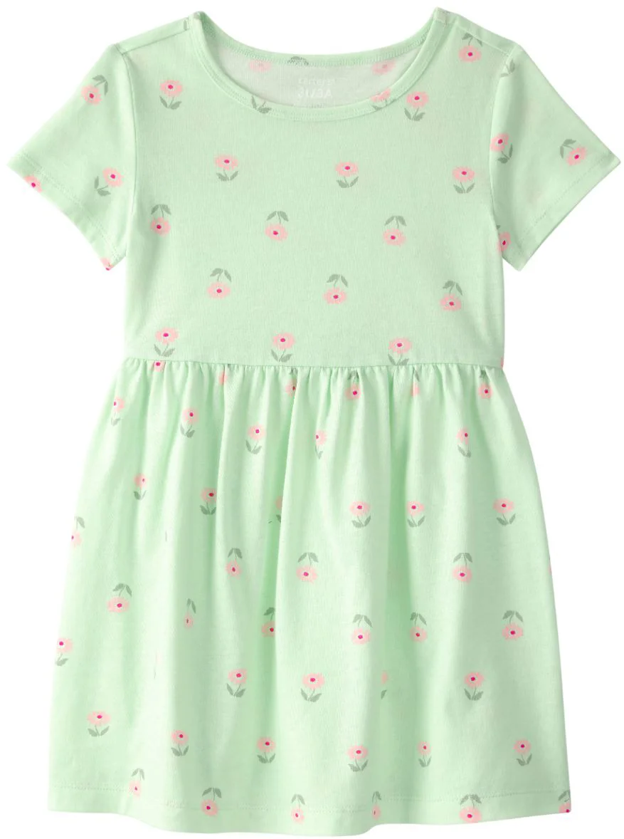 Carter's Хлопковое платье Green Floral foto