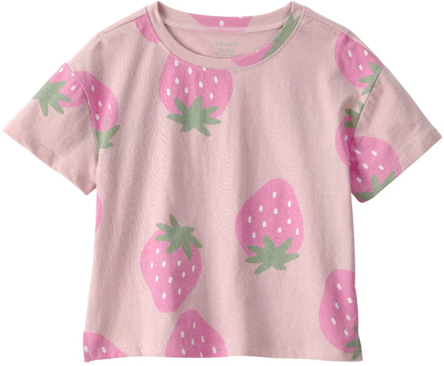 image for Carter's Tricou din bumbac Pink Strawberry foto