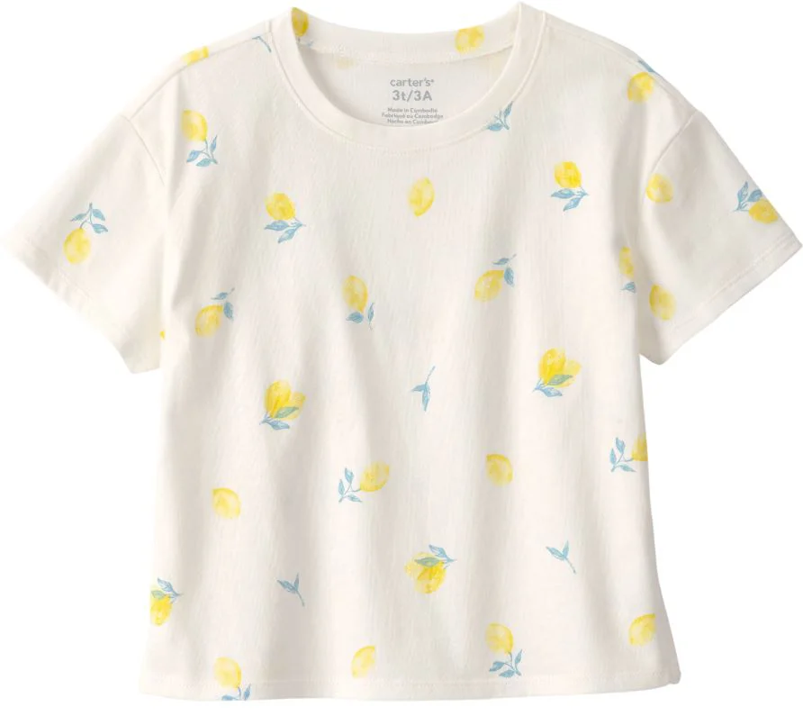 image for Carter's Tricou din bumbac Lemon Cream foto
