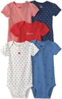 Carter's Set 5 body din bumbac cu maneca scurta Mariner Lobster foto