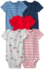 Carter's Set 5 body cu maneca scurta Nautical Red&White&Blue foto