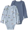 Carter's Set 2 body cu maneca lunga PurelySoft Vintage Plane foto