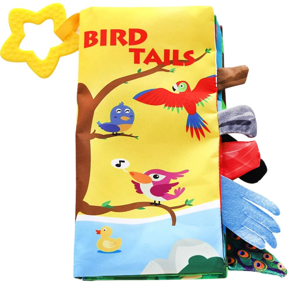 image for Мягкая книжка с иллюстрациями и прорезывателем KikkaBoo Bird Tails foto