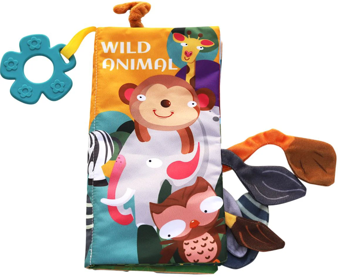 image for Мягкая книжка с иллюстрациями и прорезывателем KikkaBoo Wild Animals foto