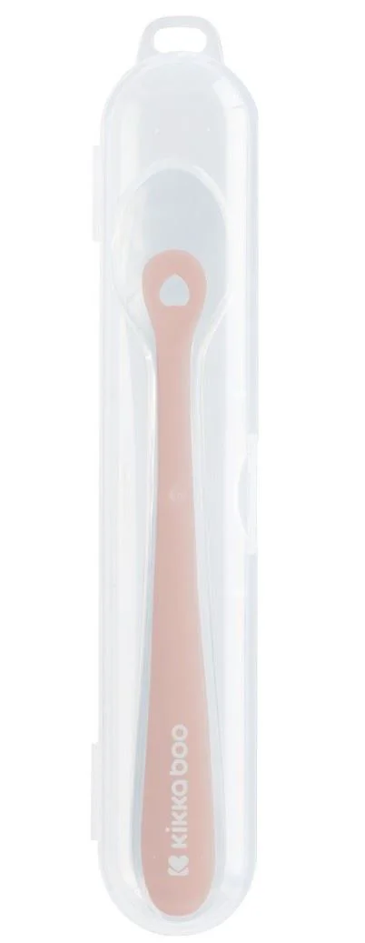image for Lingurita din silicon in cutie KikkaBoo Blush foto