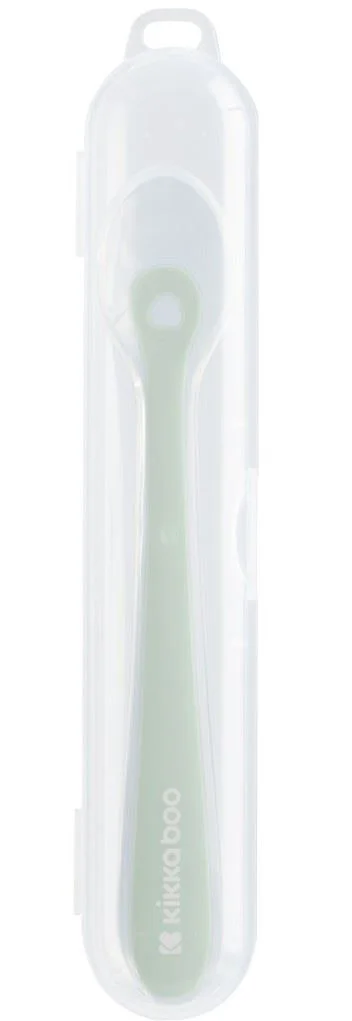 image for Lingurita din silicon in cutie KikkaBoo Sage foto