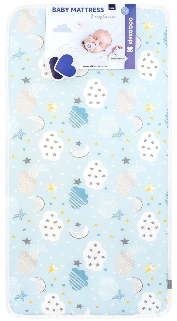 image for Saltea pentru patut KikkaBoo Fantasia Clouds Blue, 120x60x9 cm foto