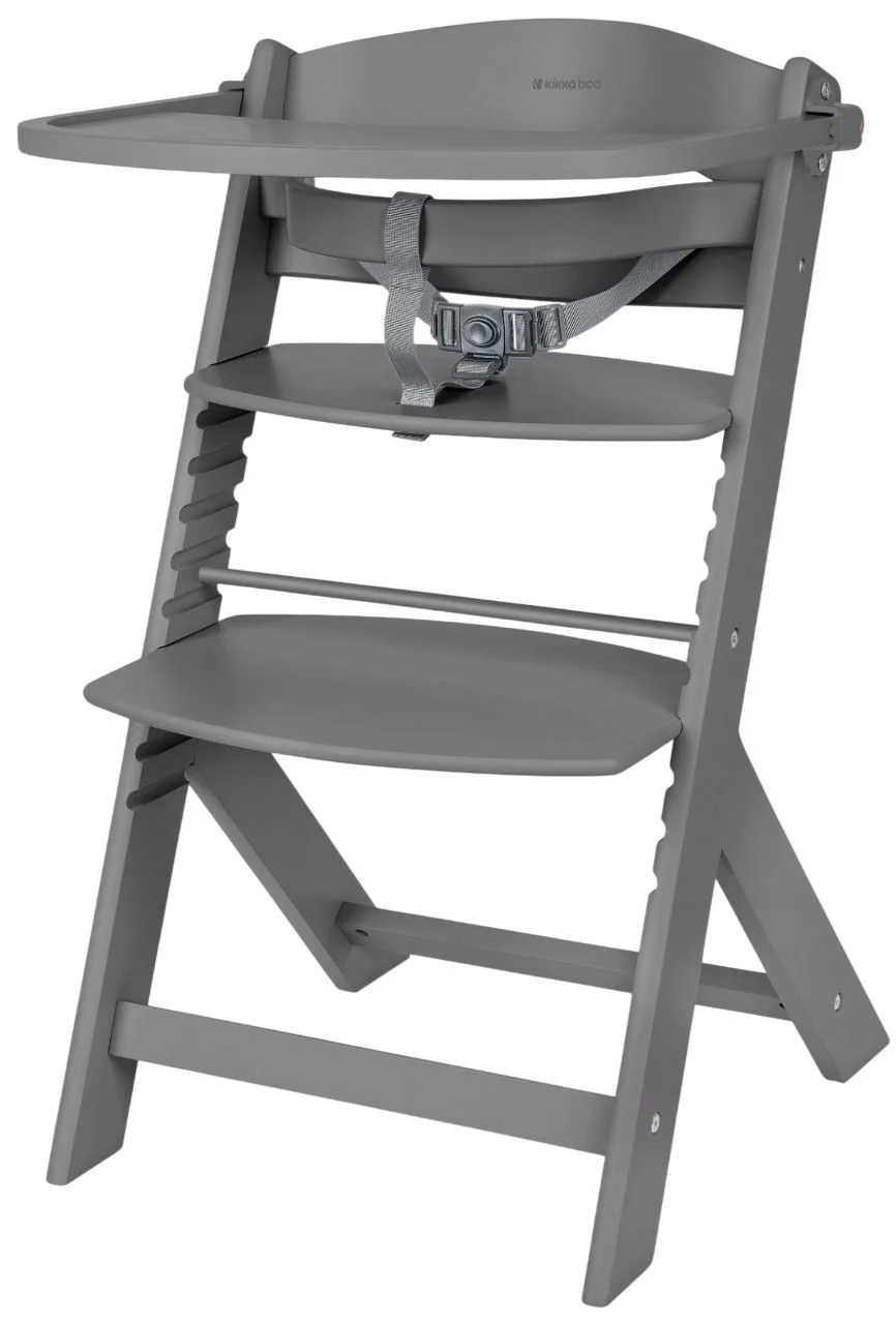 image for Scaun de masa din lemn KikkaBoo Nordy Dark Grey foto