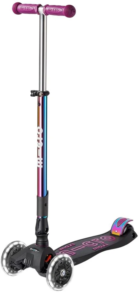 Trotineta Micro Maxi Deluxe Foldable LED Neochrome Purple foto