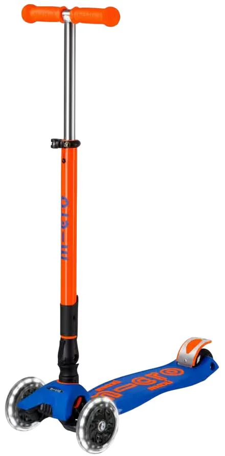 image for Самокат Micro Maxi Deluxe Foldable Neon LED Blaze Orange foto