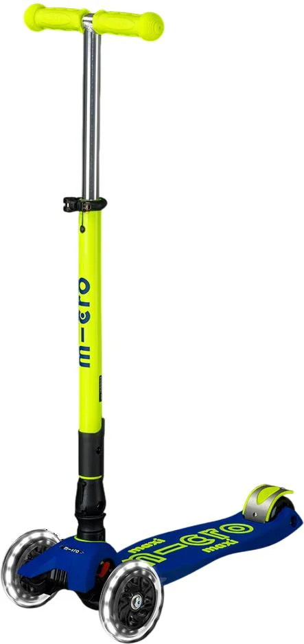 Trotineta pliabila Micro Maxi Deluxe Foldable Neon LED Canary Yellow foto