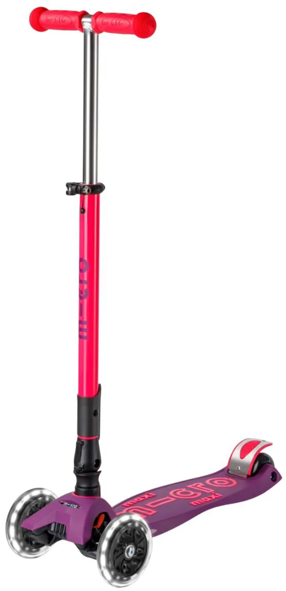 Trotineta pliabila Micro Maxi Deluxe Foldable Neon LED Ultra Pink foto