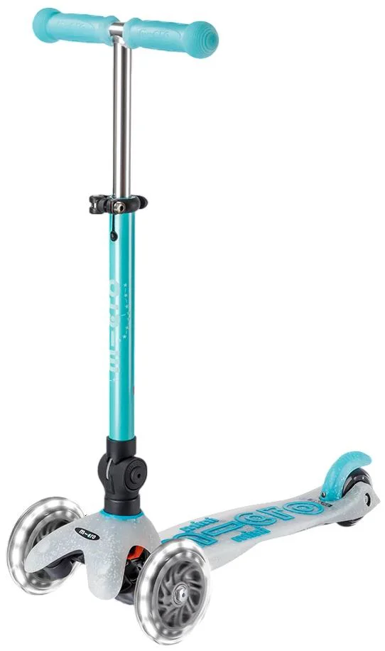 Trotineta Micro Mini Deluxe Foldable Orion LED Blue foto