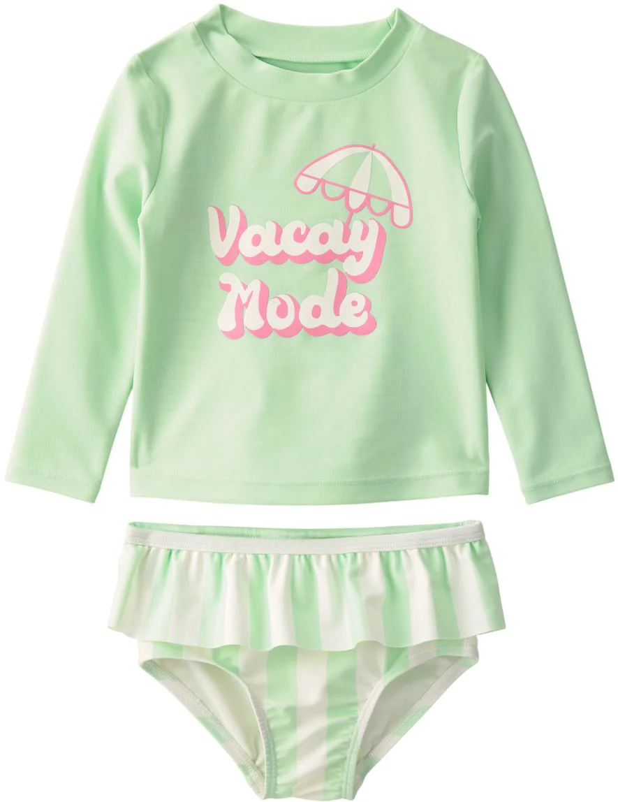 image for Carter's Комплект для плавания 2 в 1 Rashguard Vacay - кофта с длинным рукавом и плавки foto