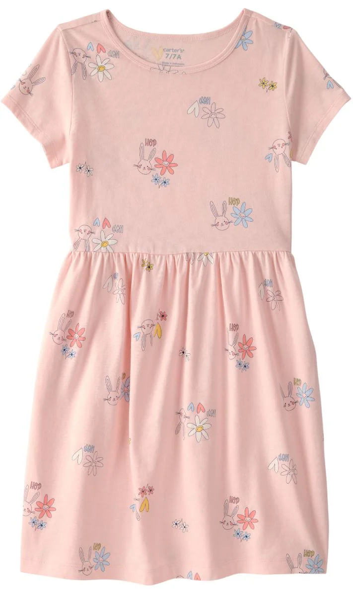 image for Carter's Rochie din bumbac Easter Pink foto
