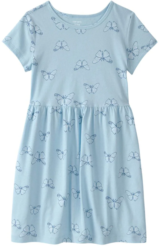 Carter's Rochie din bumbac Blue Butterfly foto