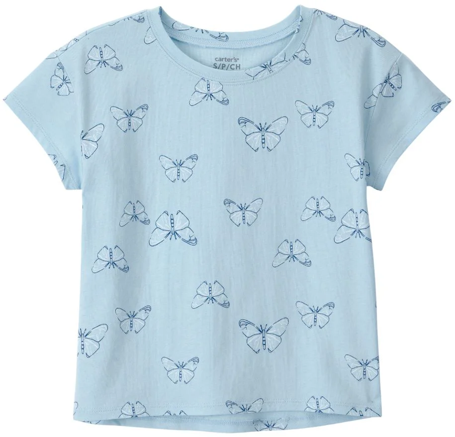 image for Carter's Tricou din bumbac Butterfly Blue foto