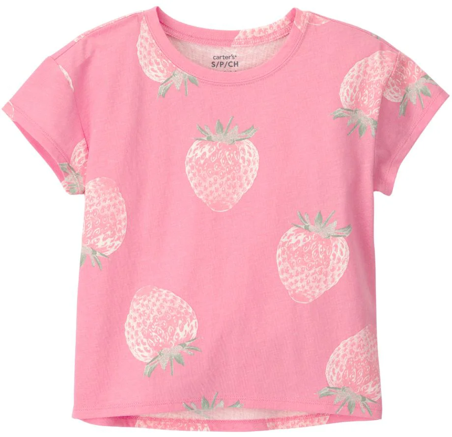 image for Carter's Tricou din bumbac Strawberry Pink foto