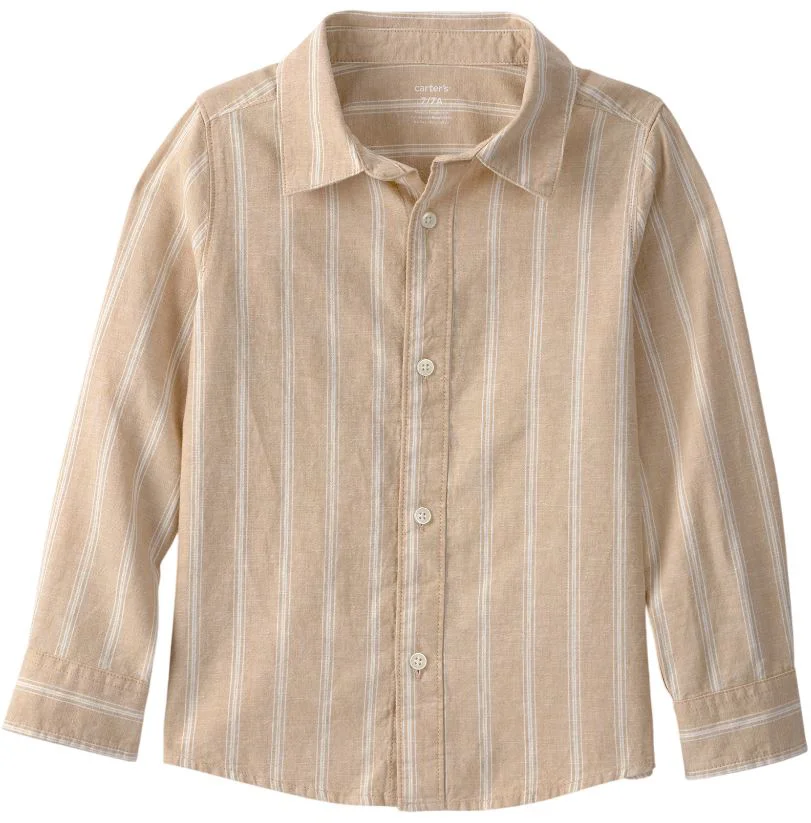 Carter's Camasa cu maneca lunga Brown Stripe foto