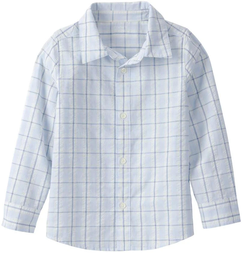 Carter's Camasa cu maneca lunga Blue Plaid foto