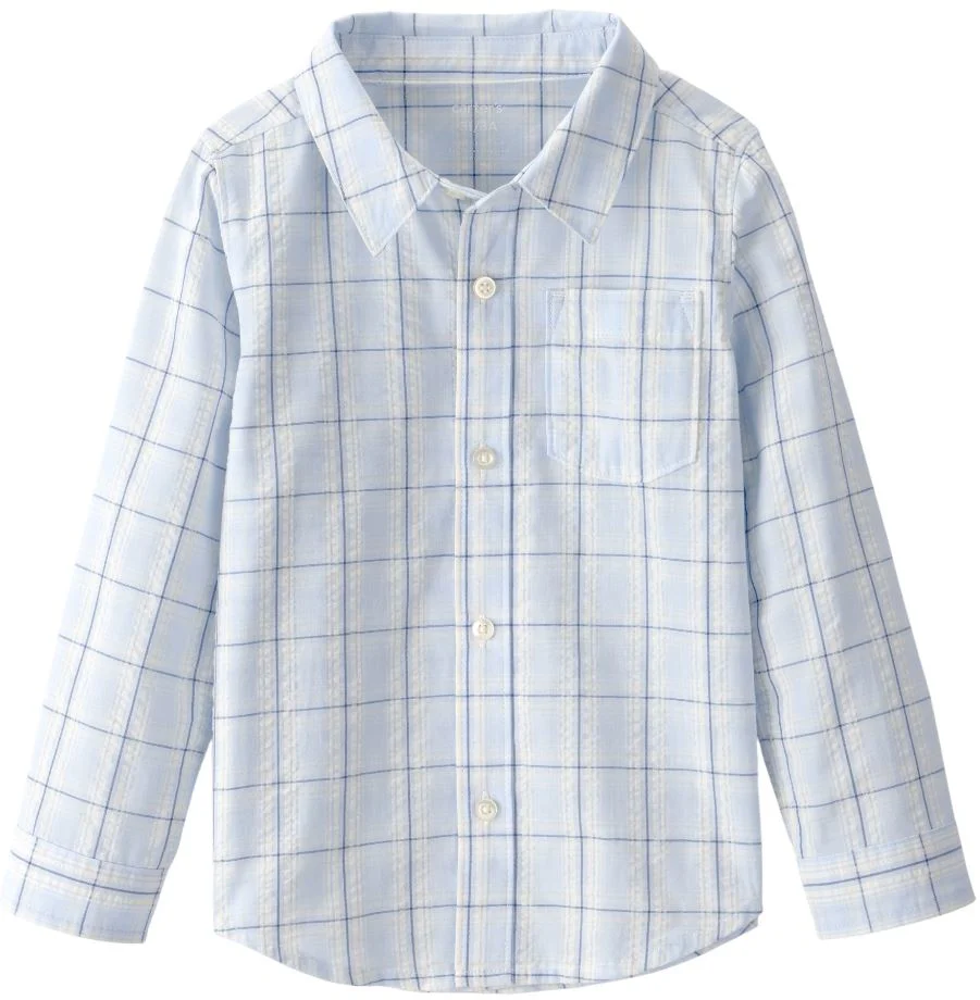 Carter's Camasa cu maneca lunga Blue Plaid foto