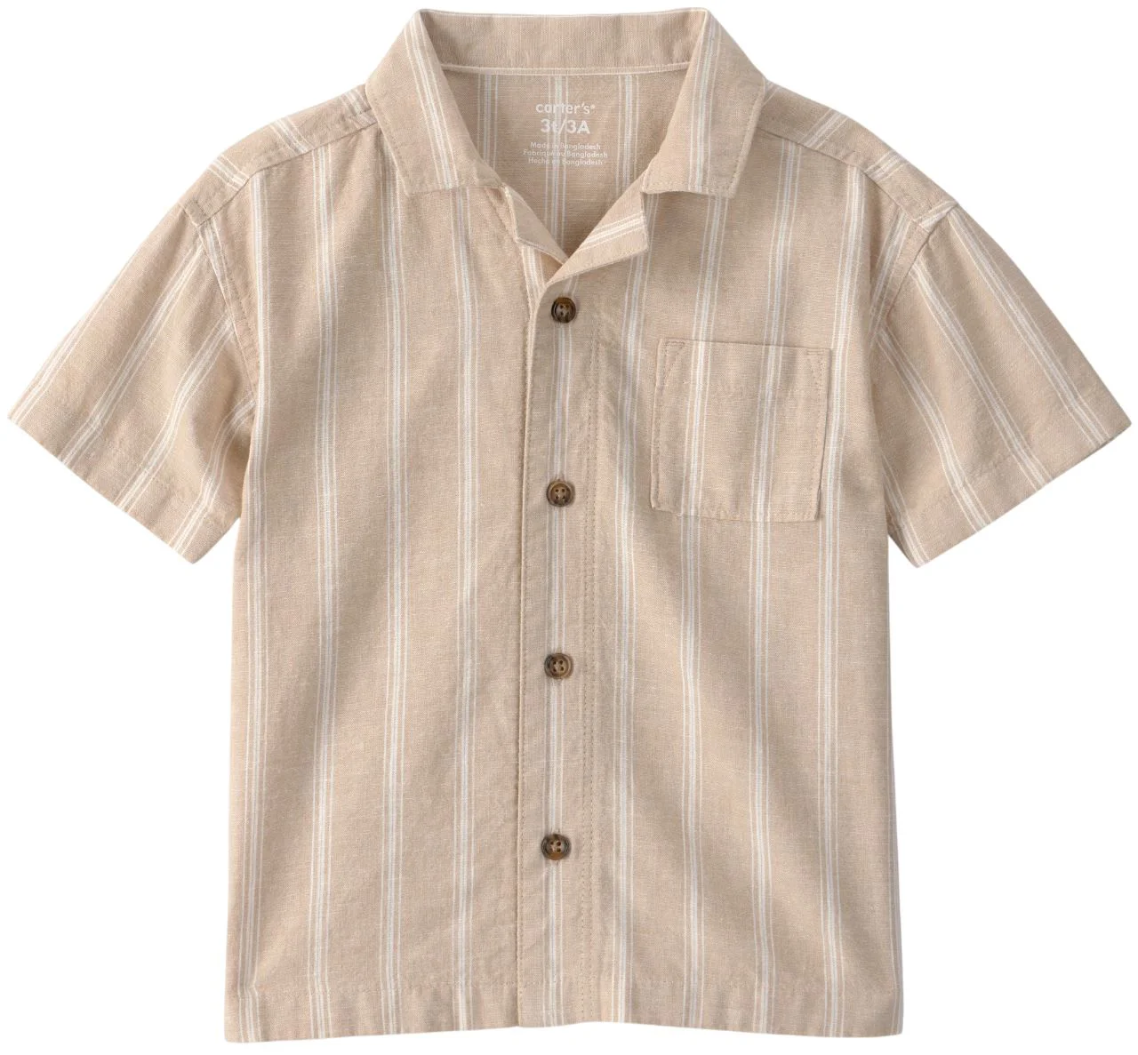 image for Carter's Camasa cu maneca scurta Brown Stripe foto