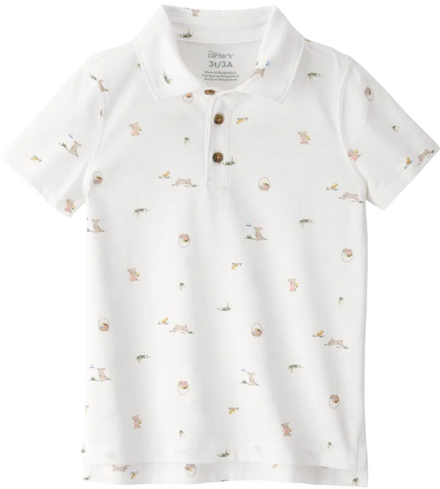 image for Carter's Tricou polo Bunny Print Easter foto