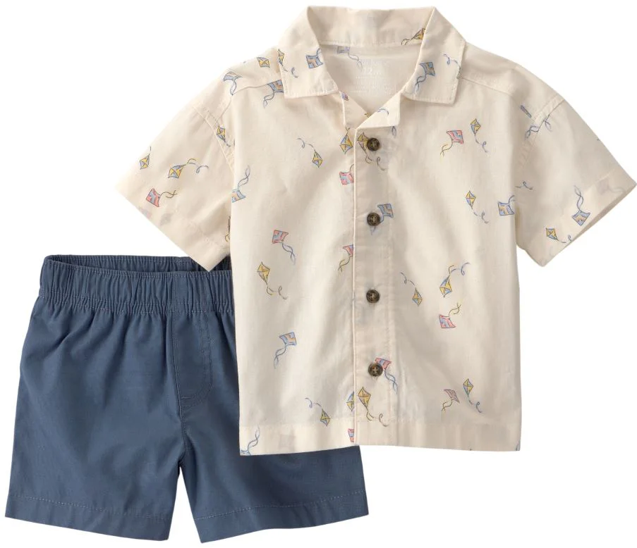 Carter's Set 2 piese Easter Set - camasa si pantaloni scurti foto