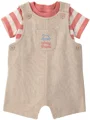 Carter's Set 2 piese Orange Stripe - tricou si salopeta foto