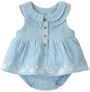 Carter's Хлопковое платье-боди Blue Embroidery foto