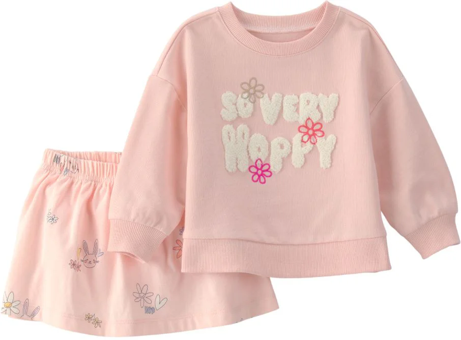 Carter's Set 2 piese Pink Easter - hanorac si skort foto