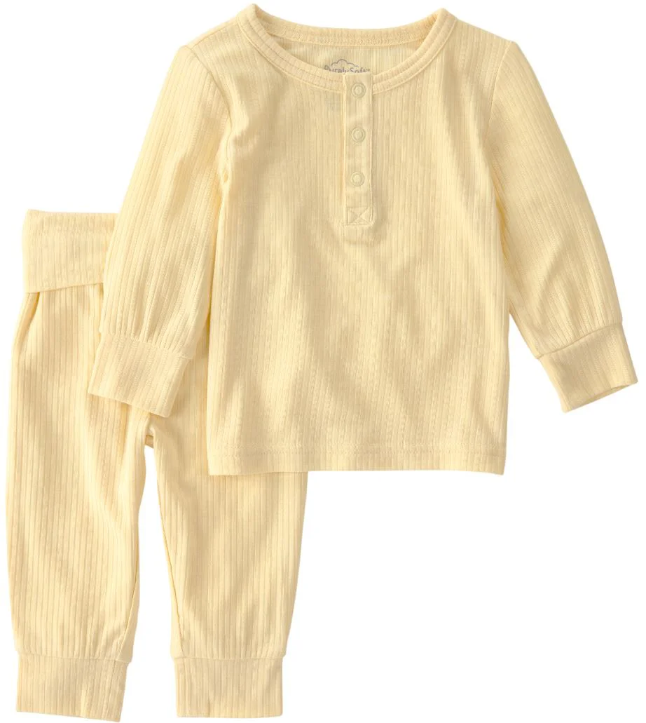 Carter's Set 2 piese Yellow Henley - bluza cu maneca lunga si pantaloni foto