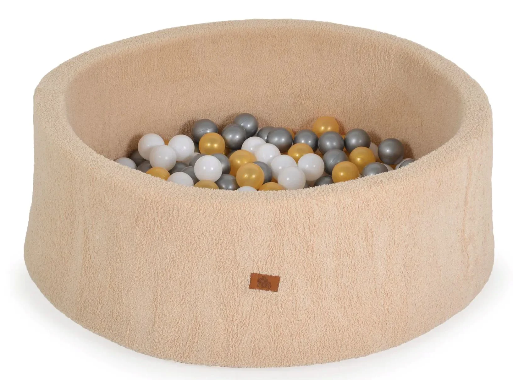 image for Детский бассейн Moni Boucle с шариками, Бежевый foto