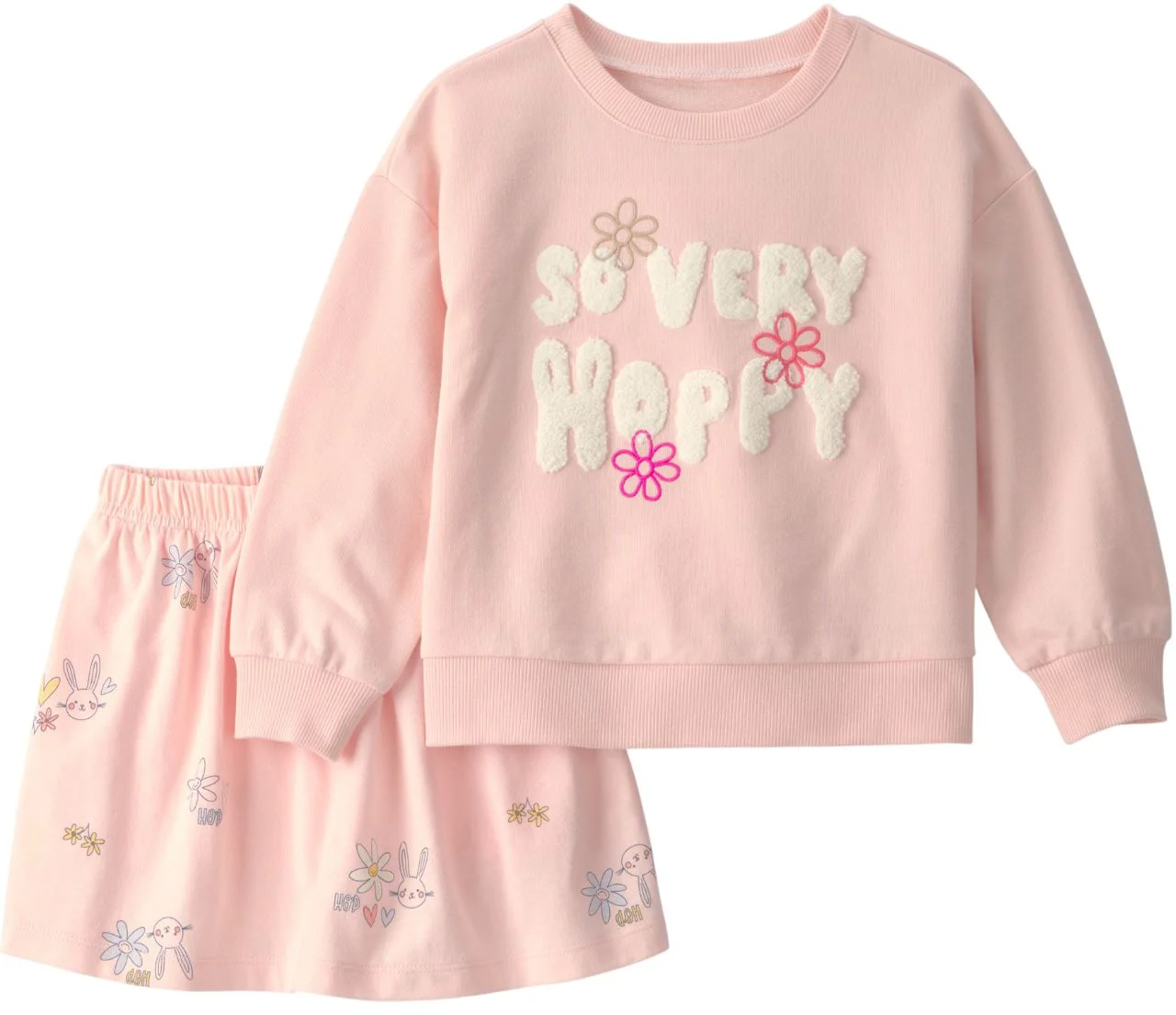 image for Carter's Set 2 piese Pink Easter So Very Happy - hanorac si skort foto