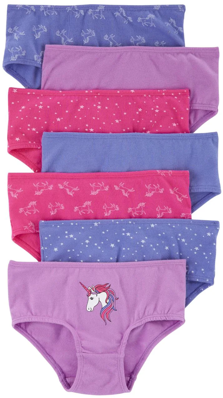 image for Carter's Set 7 chilotei Purple-Blue Unicorn foto