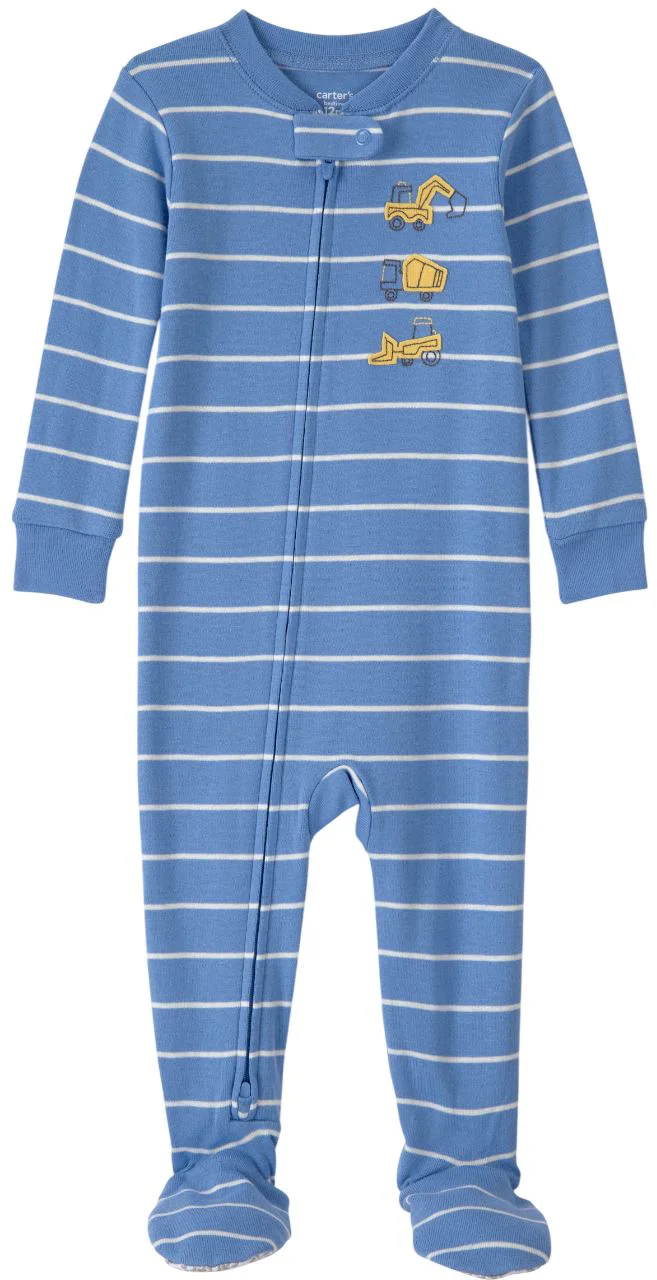 Carter's Pijama din bumbac cu botosei Construction App-Stripes foto