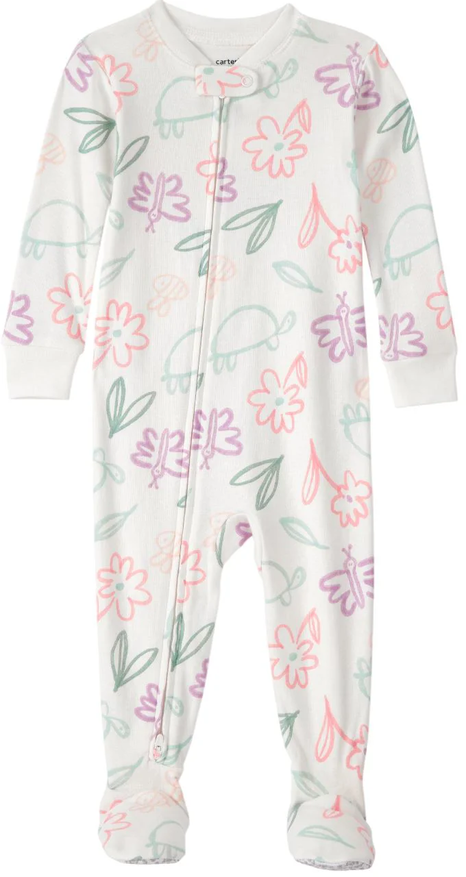 Carter's Pijama din bumbac cu botosei Multi Floral Nature foto