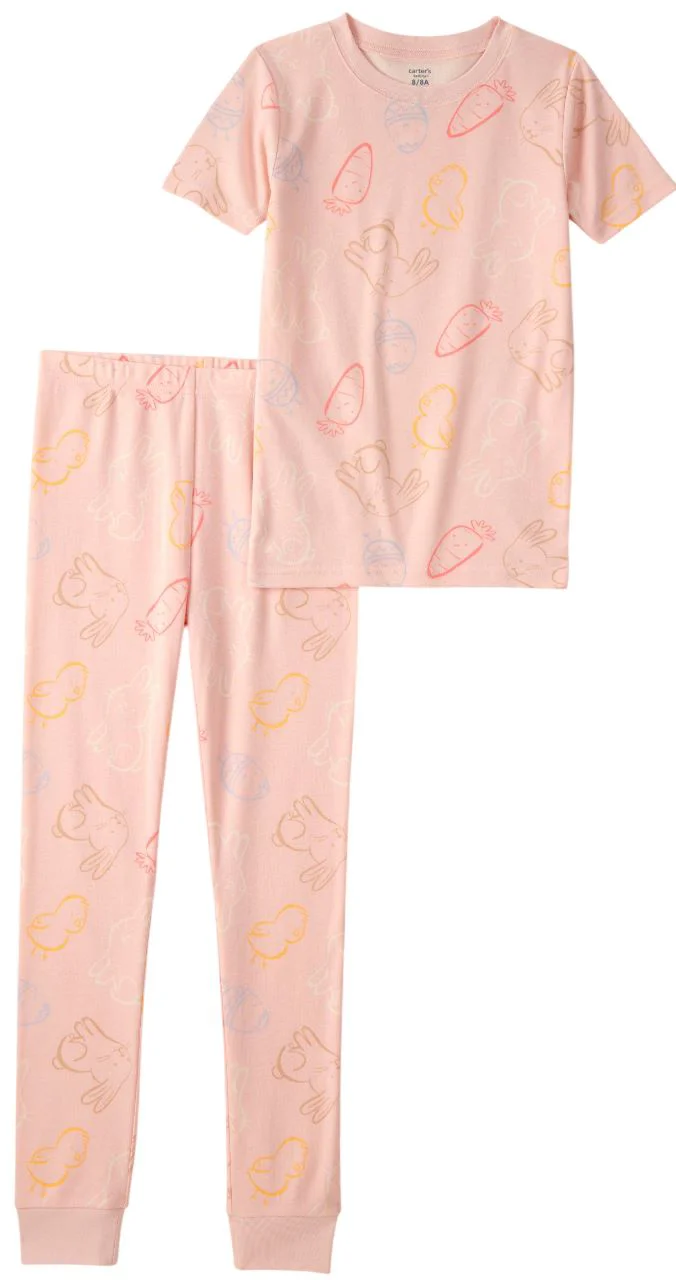 Carter's Pijama din bumbac Easter Family Pink foto