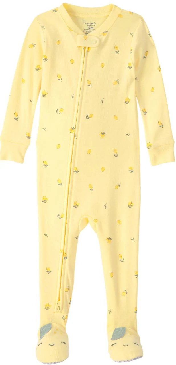 Carter's Pijama din bumbac cu botosei Lemon foto