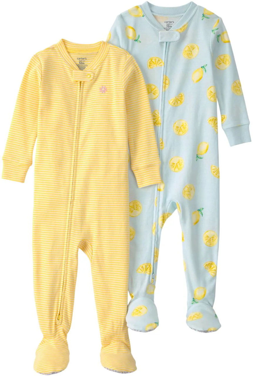image for Carter's Set 2 pijamale din bumbac Lemon Yellow/Blue foto