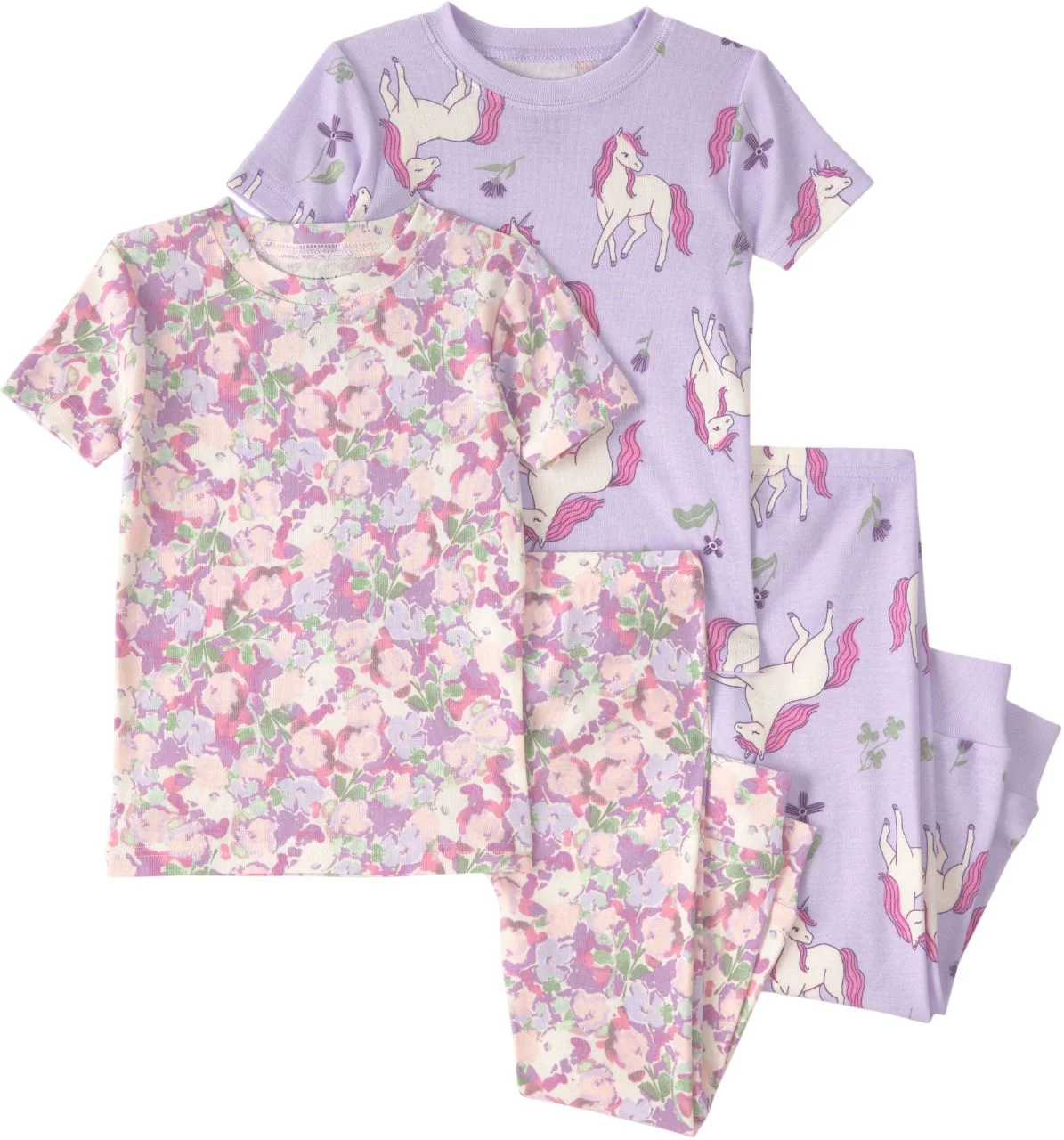image for Carter's Set 2 pijamale din bumbac Purple Unicorn Floral foto