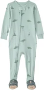 Carter's Pijama din bumbac cu botosei Green Dino Feet foto