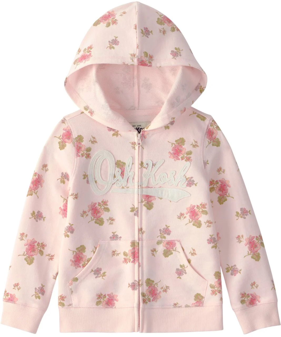image for OshKosh Худи с капюшоном и цветочным принтом Logo Pink foto