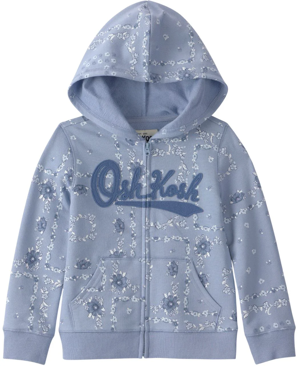 image for OshKosh Худи с капюшоном и цветочным принтом Logo Blue foto