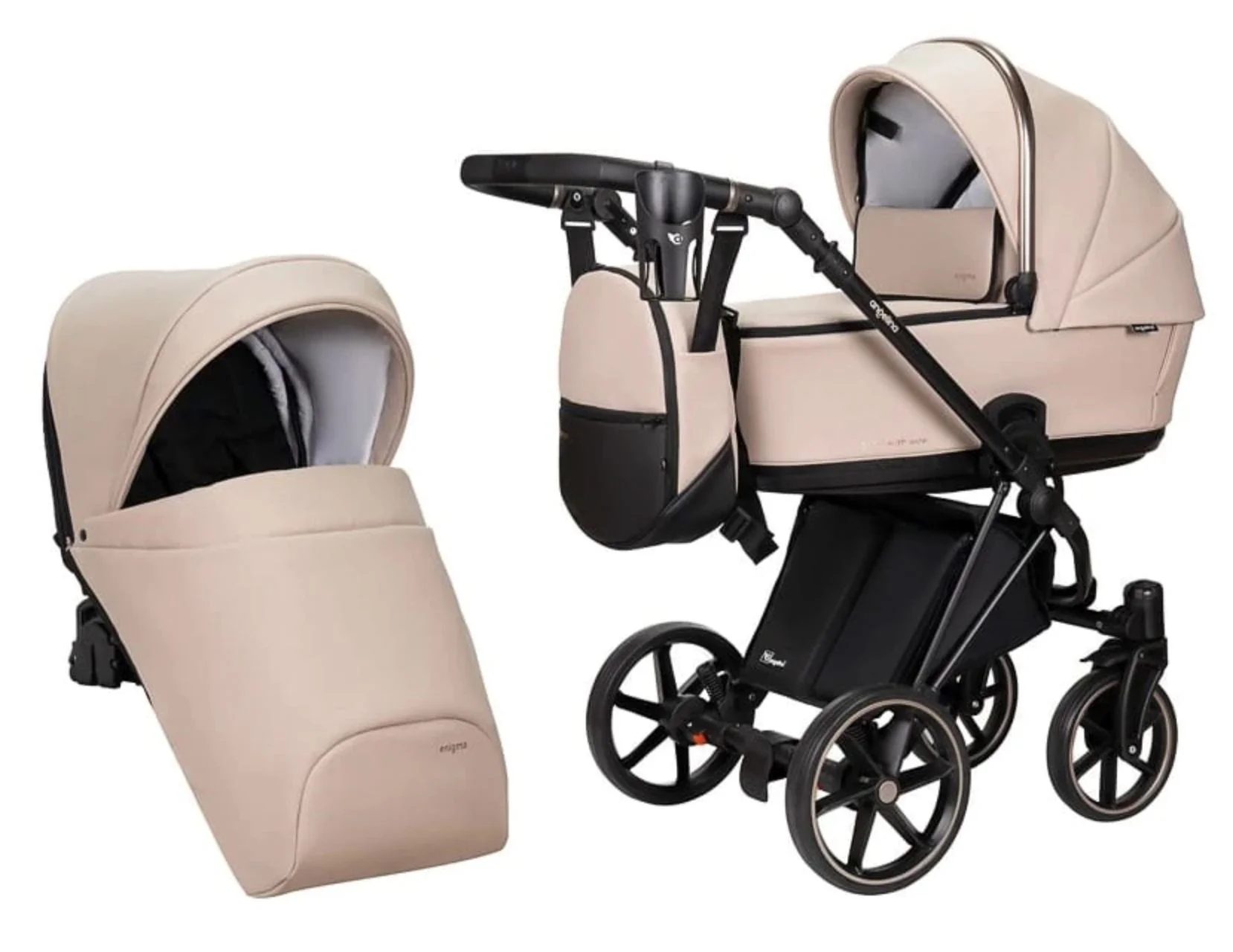 image for Carucior 2 in 1 Angelina Enigma Premium Eco Roz foto