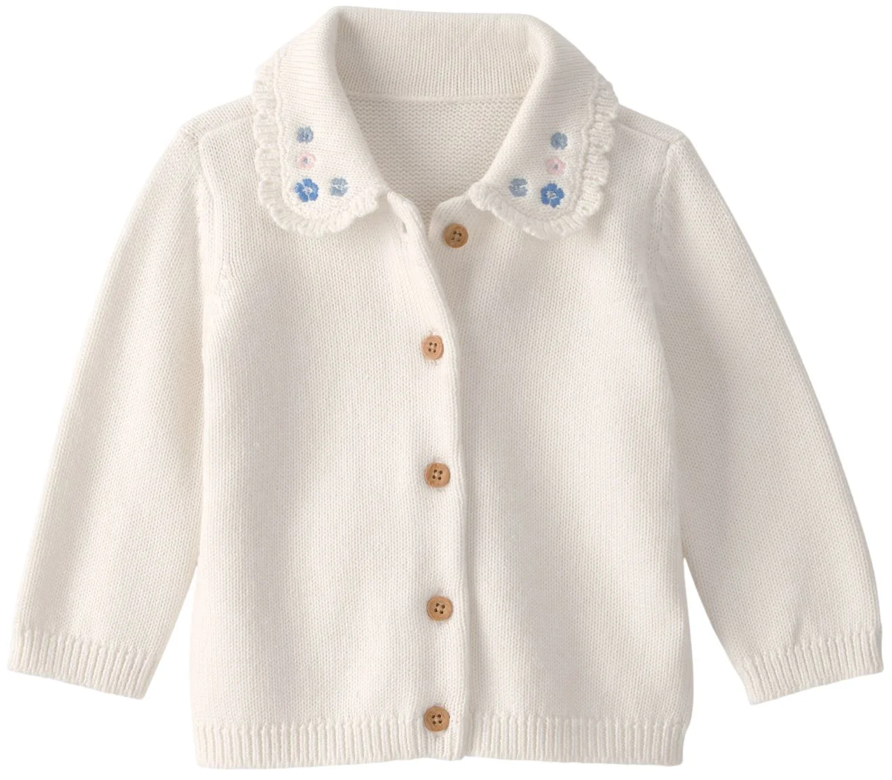 image for OshKosh Cardigan tricotat cu broderie Floral Ivory foto