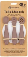 Set 3 lingurite din silicon pentru antrenament Petite&Mars Take&Match Velvet Latte foto