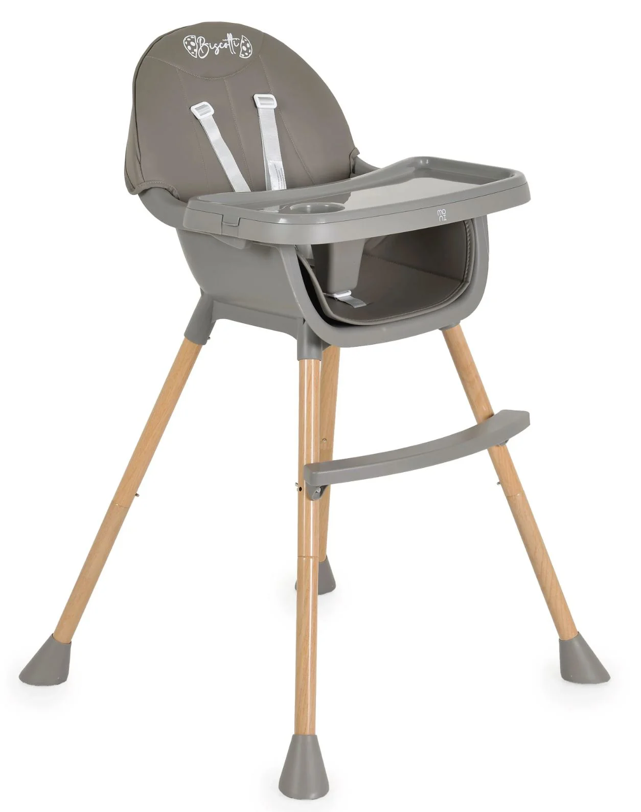 image for Scaun de masa 2 in 1 Moni Biscotti Gri foto