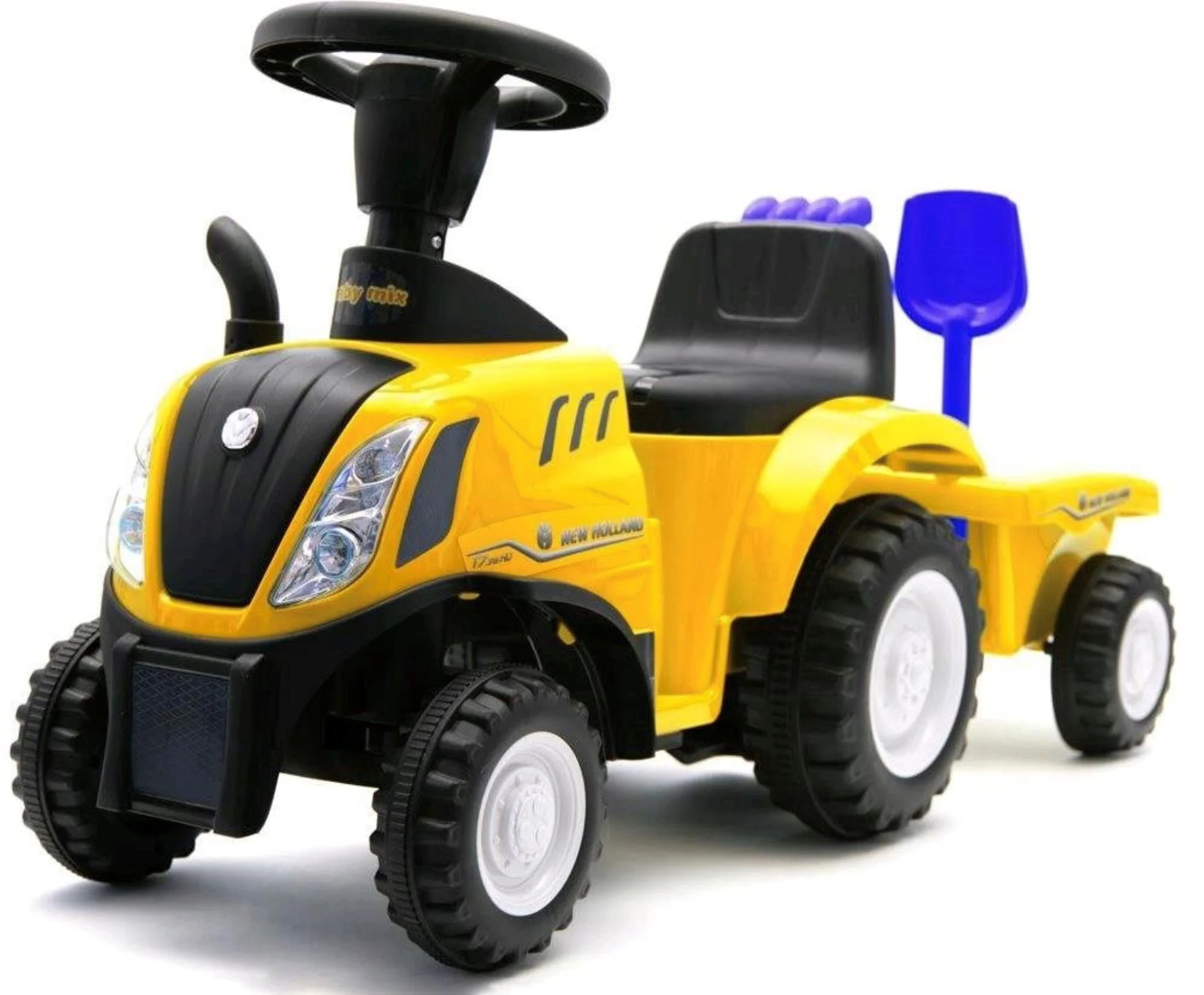 Tractor pentru copii Baby Mix Cu remorca Galben foto